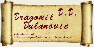 Dragomil Dulanović vizit kartica